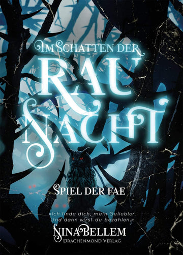 Das Cover zeigt eine Nebellandschaft mit schwarzen Dornenranken im Vordergrund. Der Titel ist mittig zwischen den Dornen. Darunter sitzt eine Eule.